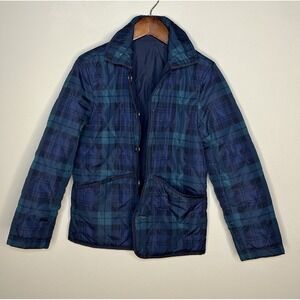 $145 Polo Ralph Lauren Big Boys Size 8 Reversible Plaid/Blue Quilted Jacket